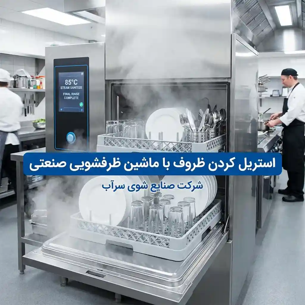 Sterilizing dishes with a commercial dishwasher 4