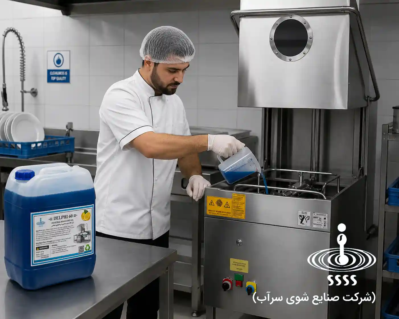 مایع براق کننده ظروف برای ماشین ظرفشویی صنعتی