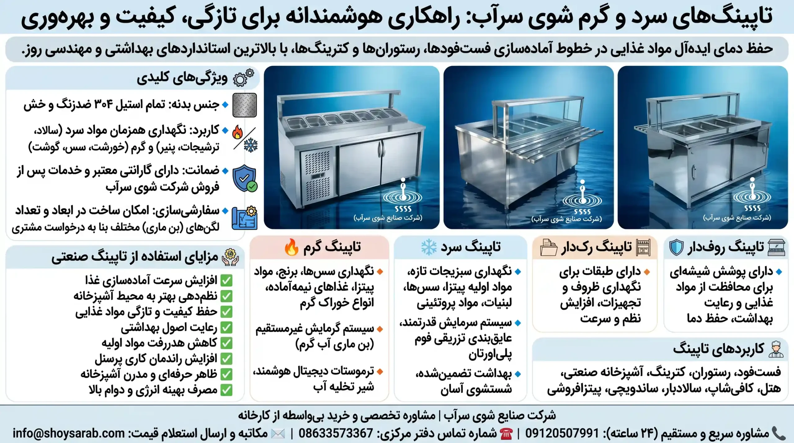 راهنمای خرید تاپینگ گرم و سرد استیل